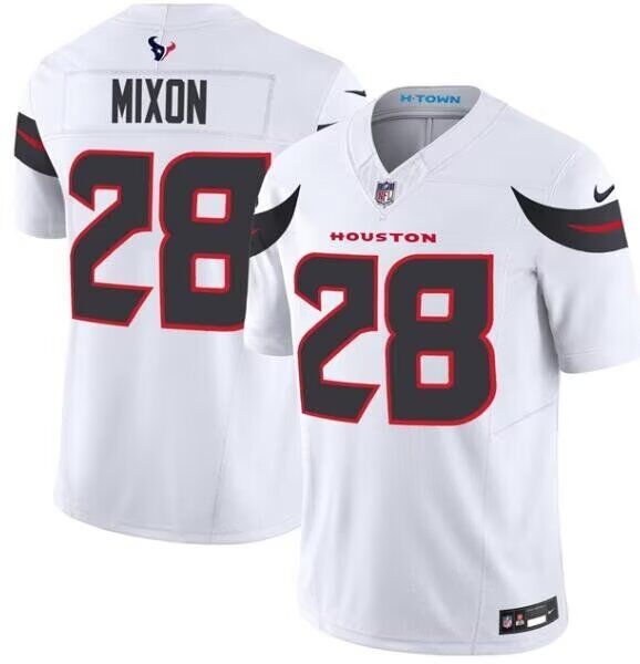 Men Houston Texans #28 Joe Mixon Nike white Game NFL Jersey